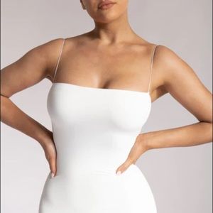 Meshki Mia Thin Strap Bodycon Mini Dress - White